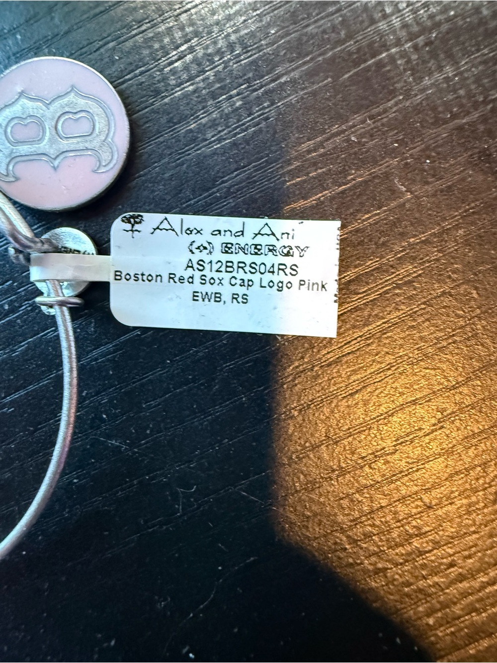 Alex and Ani Red Sox Pink Logo Bracelet NWT - Picture 2 of 3